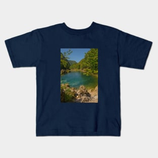 Una River at Bottom of Strbacki Buk in Bosnia Kids T-Shirt